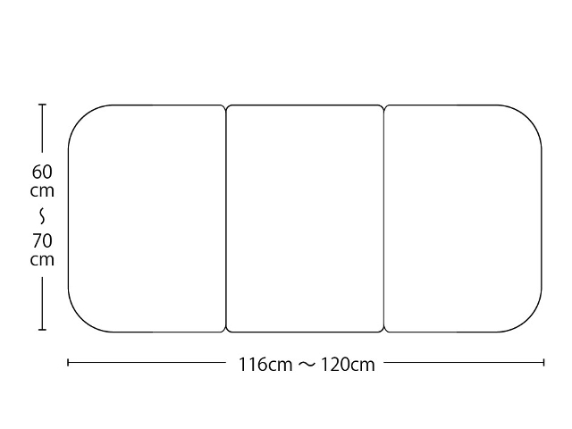 【送料無料】オーダーメイド冷めにくいneo風呂ふた　奥行60～70×間口116～120cm ３枚割