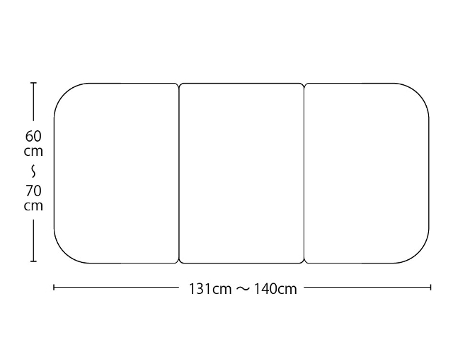 【送料無料】オーダーメイド冷めにくいneo風呂ふた　奥行55～70×間口131～140cm ３枚割