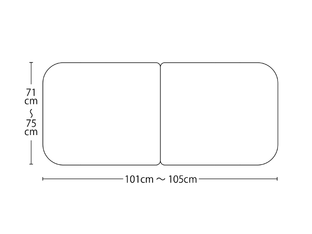 【送料無料】オーダーメイド冷めにくいneo風呂ふた　奥行71～75×間口101～105cm ２枚割