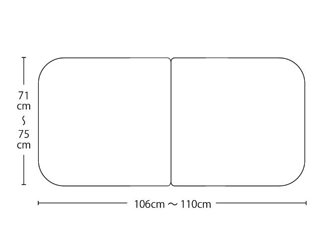 【送料無料】オーダーメイド冷めにくいneo風呂ふた　奥行71～75×間口106～110cm ２枚割