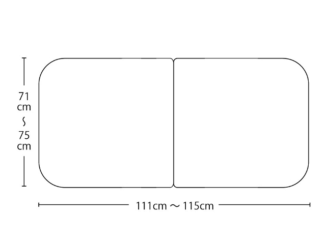 【送料無料】オーダーメイド冷めにくいneo風呂ふた　奥行71～75×間口111～115cm ２枚割