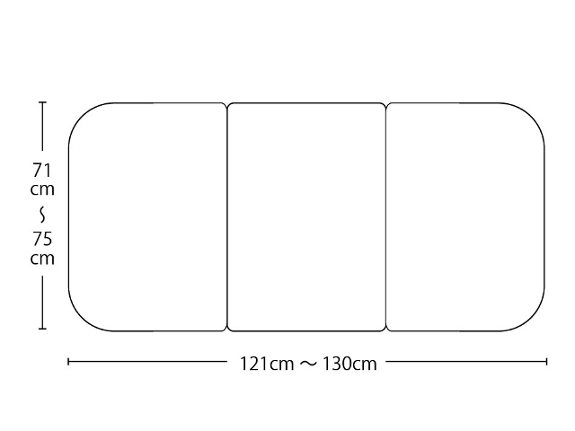 【送料無料】オーダーメイド冷めにくいneo風呂ふた　奥行71～75×間口121～130cm ３枚割