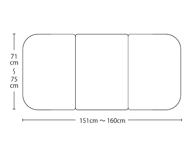 【送料無料】オーダーメイド冷めにくいneo風呂ふた　奥行71～75×間口151～160cm ３枚割