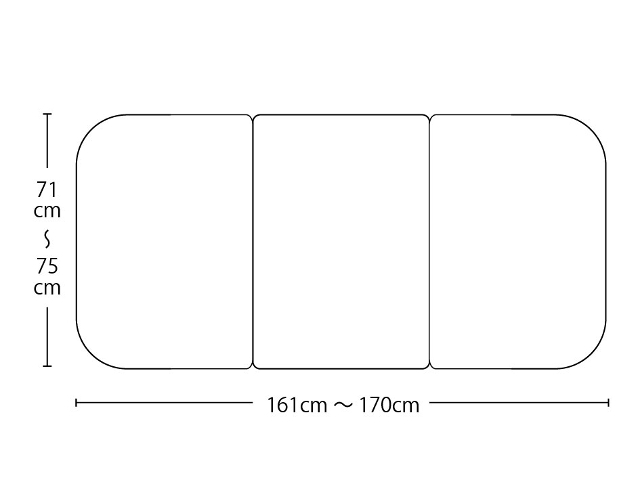 【送料無料】オーダーメイド冷めにくいneo風呂ふた　奥行71～75×間口161～170cm ３枚割