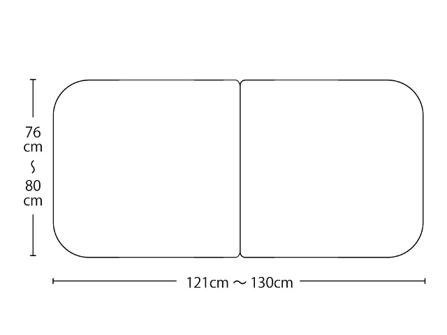 【送料無料】オーダーメイド冷めにくいneo風呂ふた　奥行76～80×間口121～130cm ２枚割