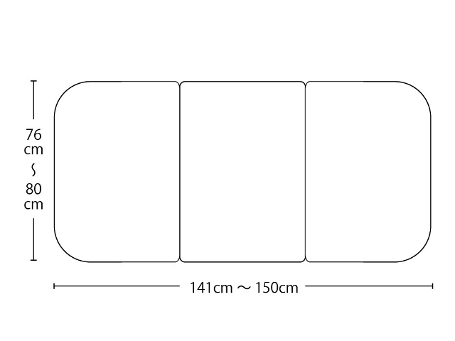 【送料無料】オーダーメイド冷めにくいneo風呂ふた　奥行76～80×間口141～150cm ３枚割