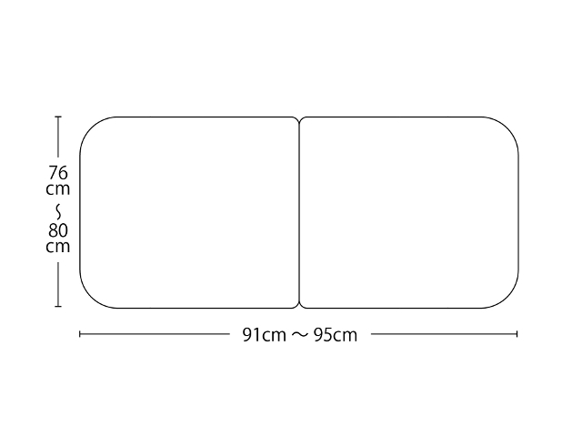 【送料無料】オーダーメイド冷めにくいneo風呂ふた　奥行76～80×間口91～95cm ２枚割