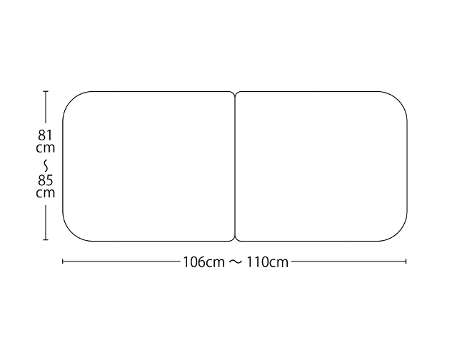 【送料無料】オーダーメイド冷めにくいneo風呂ふた　奥行81～85×間口106～110cm ２枚割