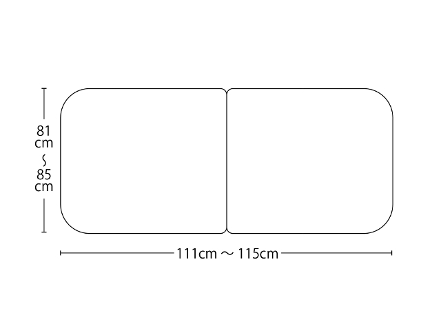 【送料無料】オーダーメイド冷めにくいneo風呂ふた　奥行81～85×間口111～115cm ２枚割