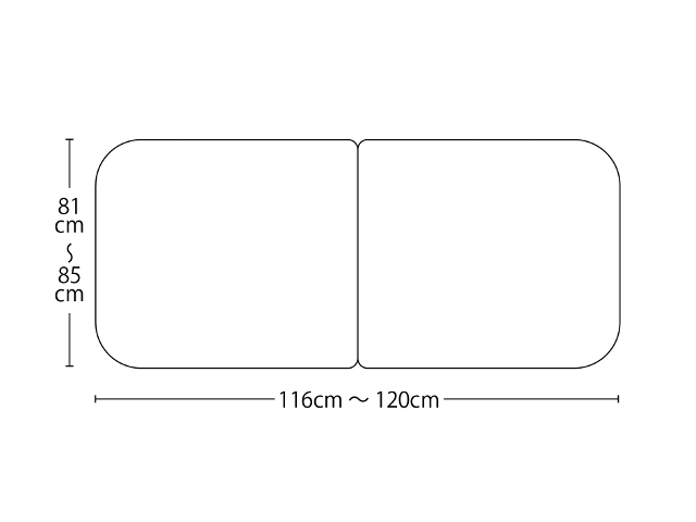 【送料無料】オーダーメイド冷めにくいneo風呂ふた　奥行81～85×間口116～120cm ２枚割