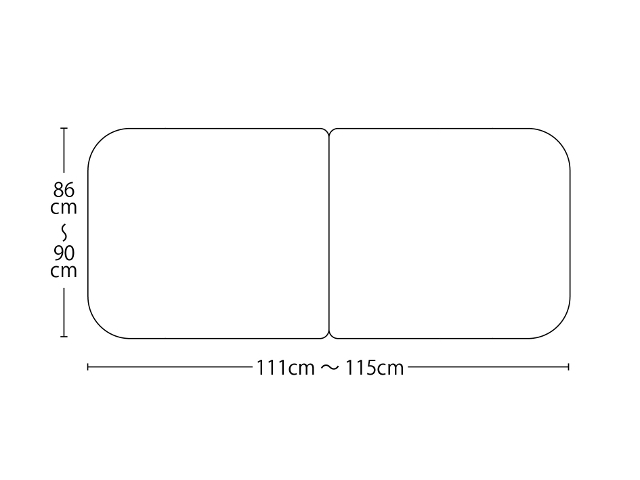 【送料無料】オーダーメイド冷めにくいneo風呂ふた　奥行86～90×間口111～115cm ２枚割