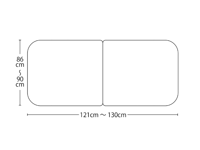 【送料無料】オーダーメイド冷めにくいneo風呂ふた　奥行86～90×間口121～130cm ２枚割