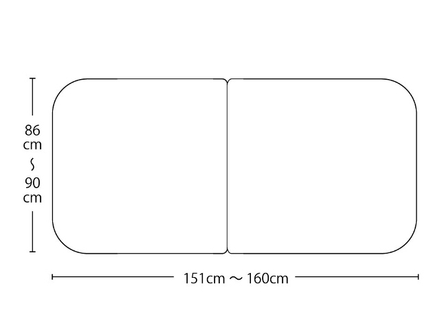 【送料無料】オーダーメイド冷めにくいneo風呂ふた　奥行86～90×間口151～160cm ２枚割