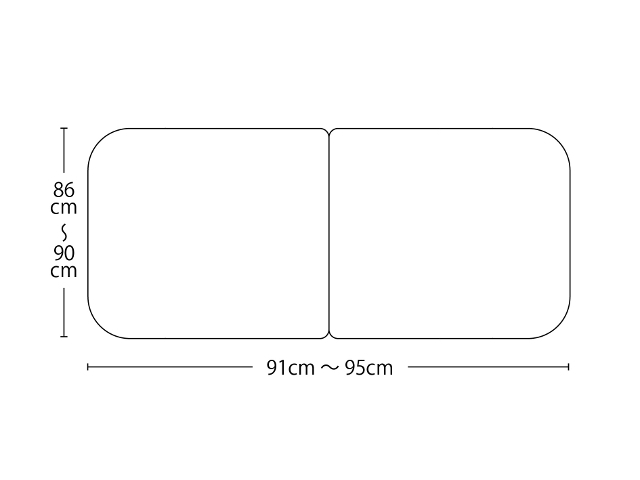 【送料無料】オーダーメイド冷めにくいneo風呂ふた　奥行86～90×間口91～95cm ２枚割