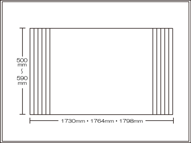 【送料無料】くるくる巻ける巻きふた　オーダーシャッターふた500～590×1730・1764・1798