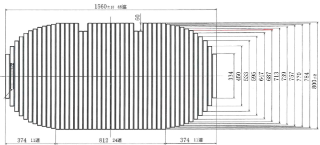 変形巻きふた　800ｍｍ×1560ｍｍ　