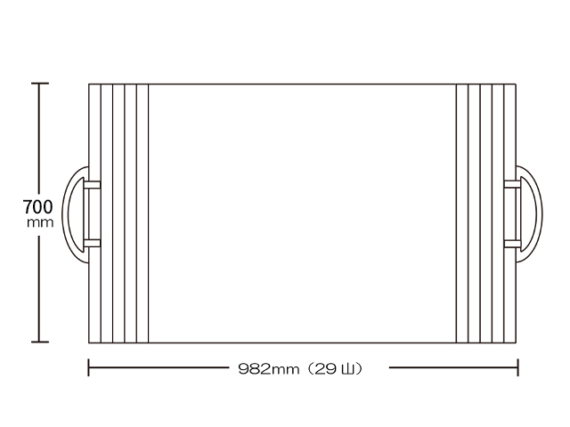 取っ手付き変形巻きふた　700ｍｍ×982ｍｍ