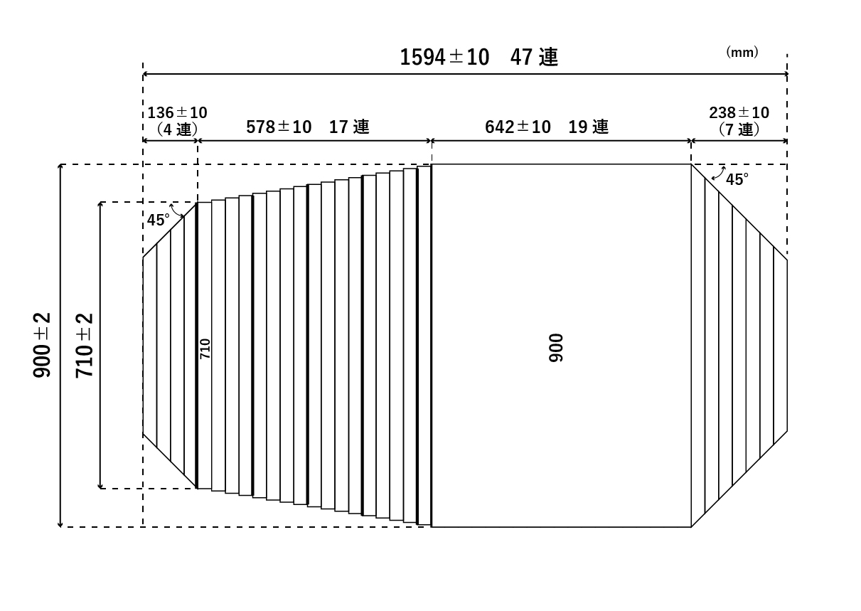 変形巻きふた　900ｍｍｘ1594mm