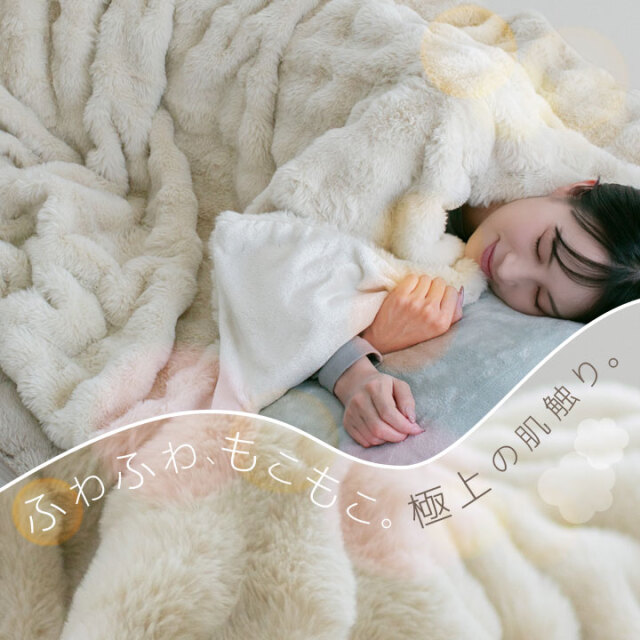 毛布 ダブル 厚手 暖かい 冬用 もこもこ 二枚合わせ 毛布 ブランケット
