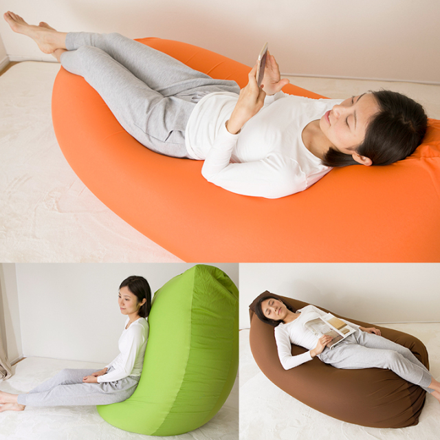 ビーズクッション XXXLサイズ カバー付き 特大 170×65×25cm ビーズ