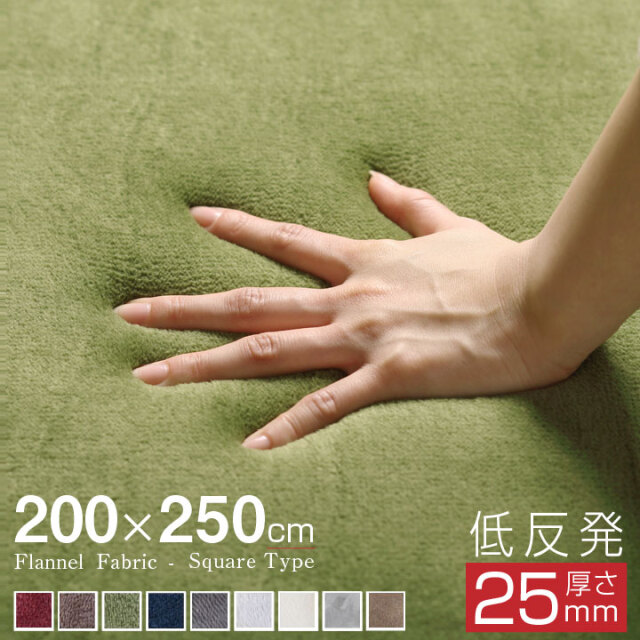 もっちり 低反発 ウレタン ラグ 滑り止め付 200×250 3畳用 オールシーズン 防ダニ ラグマット 滑り止め付 マット ラグカーペット 夏 冬 カーペット フランネル 絨毯 リビング A712