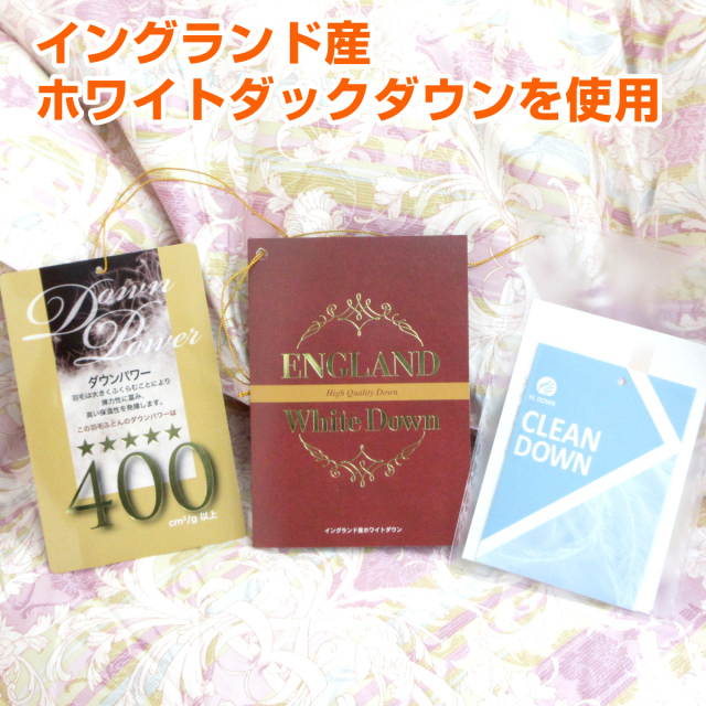 【どりな】イングランド産ダウン羽毛布団　シングル1枚リブレ掛カバー　1枚 110-908>【WEB限定(店頭受取不可)☆数量限定】日本製 900g軽量タイプ