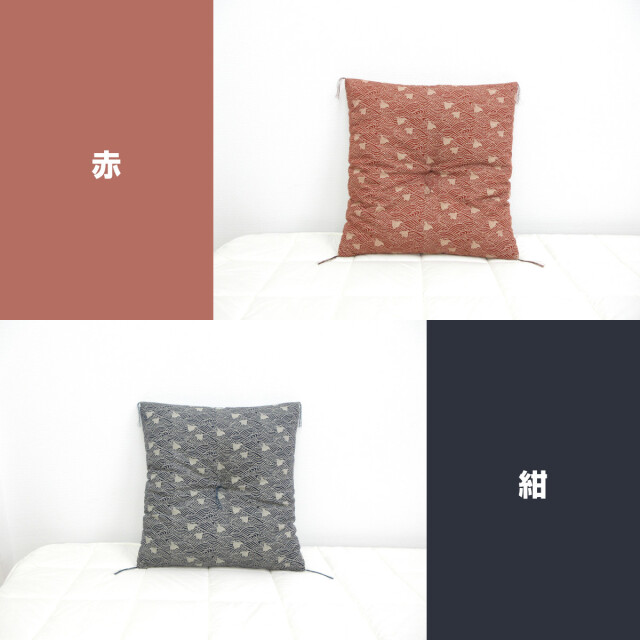 座布団 5枚組 茶系 59x54cm 和室 未使用 (I03-3) 座布団 5枚組 和かすり 日本製 色組み合わせ自由 クッション ざぶとん