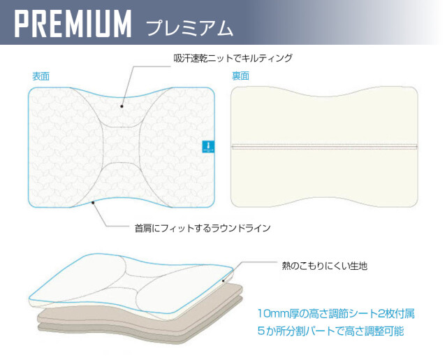 脳機能活性まくら 370-1661>【脳とカラダを休めるまくら】 〈PREMIUM/プレミアム〉 【か