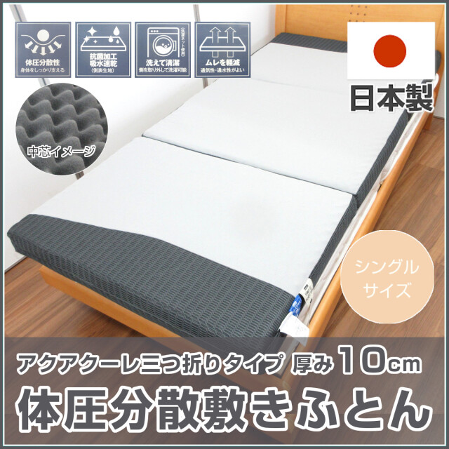 新品❤️ マットレス ダブル 三つ折り グレー リバーシブルカバー 洗濯OK 快眠 Amazon｜リコメン堂 マットレスカバー メッシュ 三つ折り 洗える