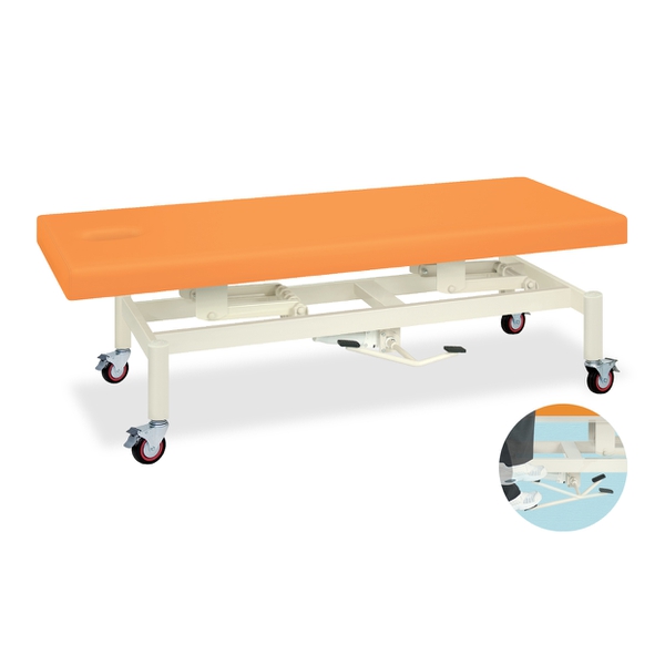 キャスター付油圧式昇降ベッド