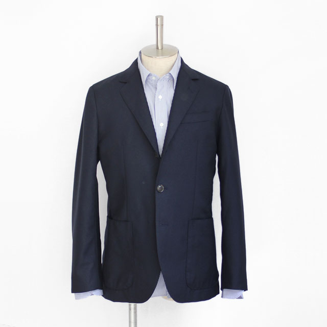 ARBRE / Tailored Jacket - Wool Hop Sack Navy