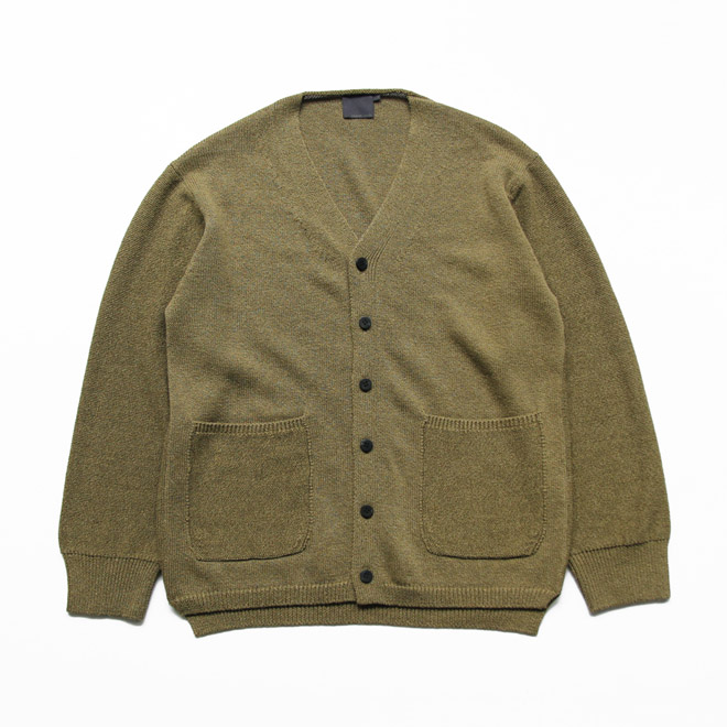 comm. arch. / Hand Framed Co Li Cardigan - Lime Khaki