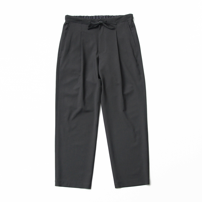 comm. arch. /  Poly Ramie Tropical Wool Pants -  Black Coal