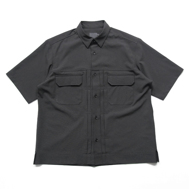 comm. arch. / Poly Ramie Tropical B.D. SS Shirt - Black Coal