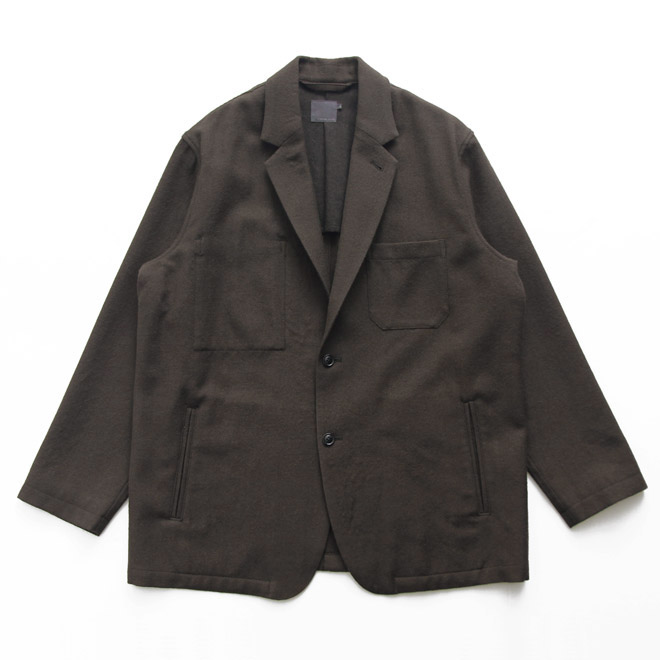 comm. arch. / Virgin Wool Washed Twill Jacket - Burnt Umber