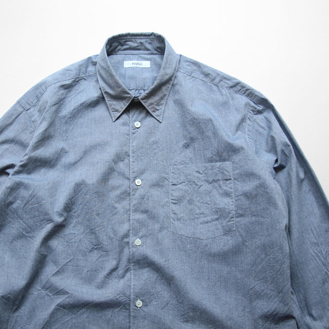 FUJITO / Big Silhouette Shirt - Blue Chambray