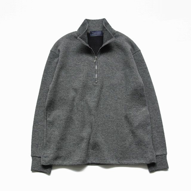 <30% OFF> HAND ROOM / Rib Knit Half Zip - Grey