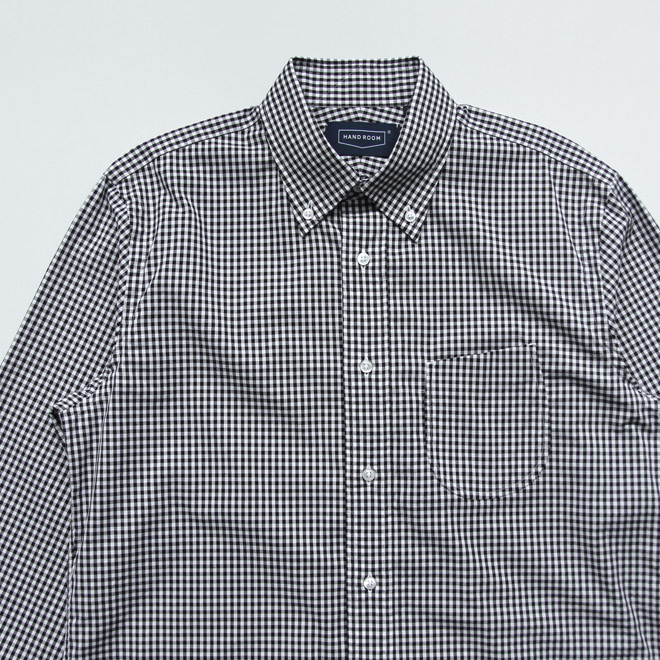 HAND ROOM / B.D. Shirt - Broad Gingham Black