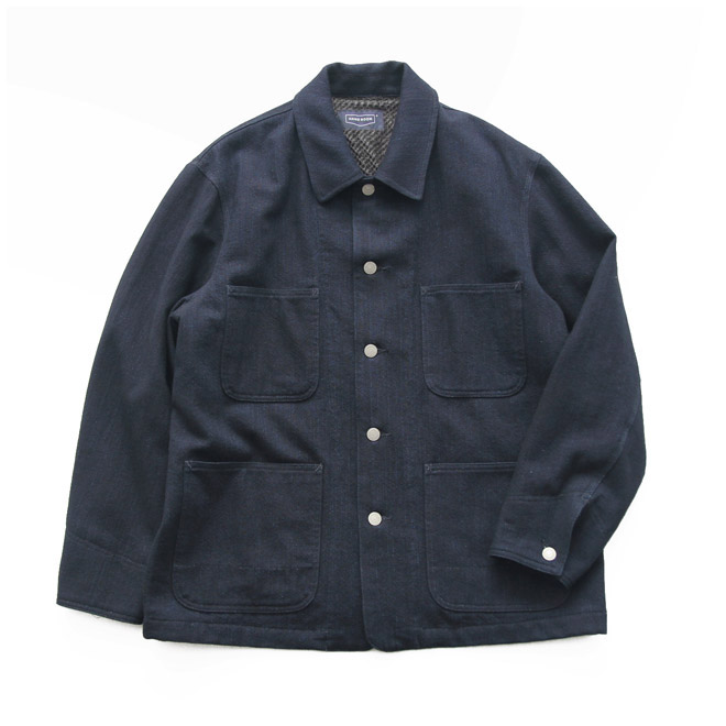 HAND ROOM / Short Coverall C/W Denim - Indigo