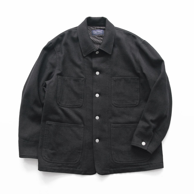 HAND ROOM / Short Coverall C/W Denim - Black