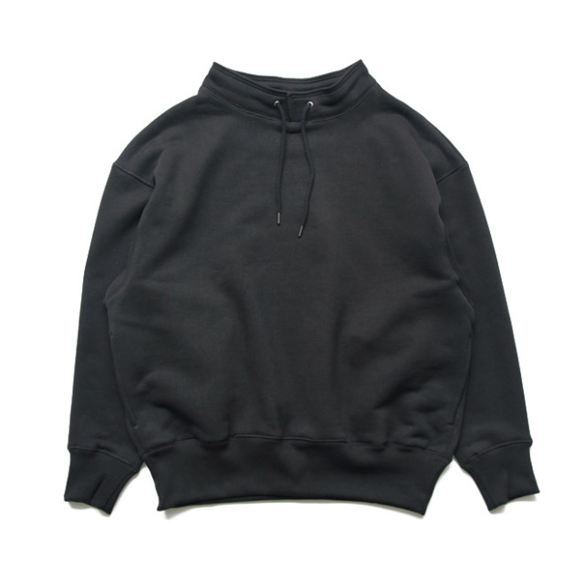 alvana / Massive Stand Collar Sweat - Black