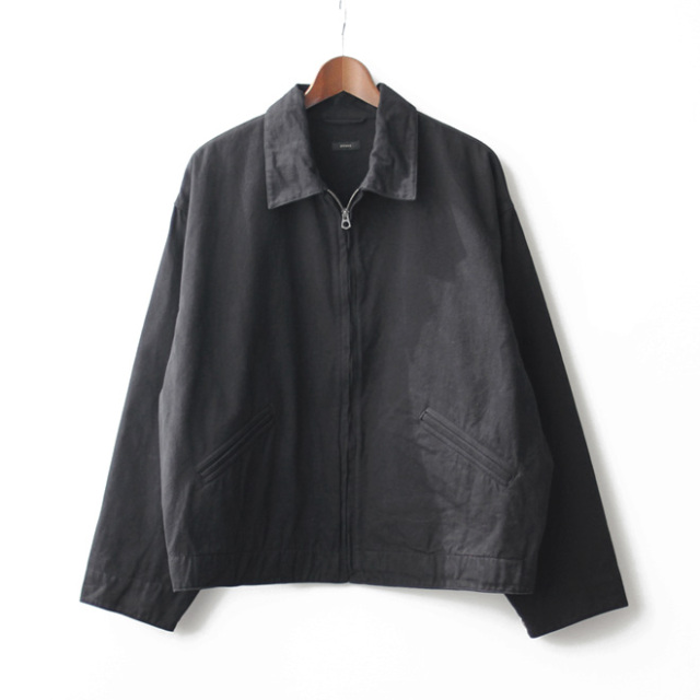 alvana / Black Twill Detroit Zip Jacket - Black