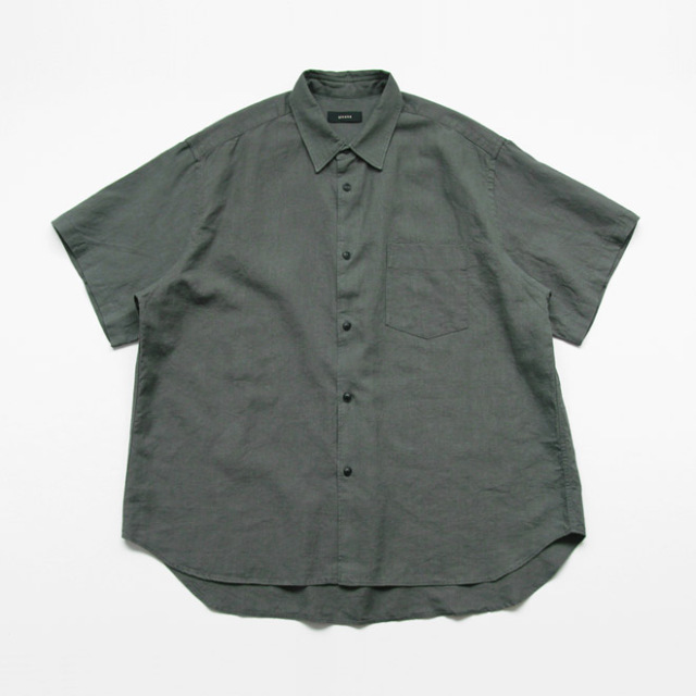 alvana / Linen SS Regular Shirts - Dk Khaki