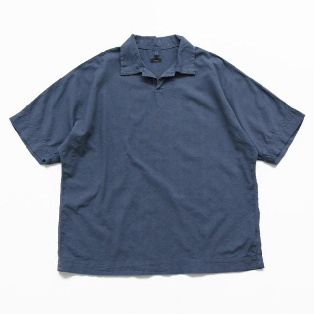 alvana / Uneven Skipper SS Shirts - Marine Navy