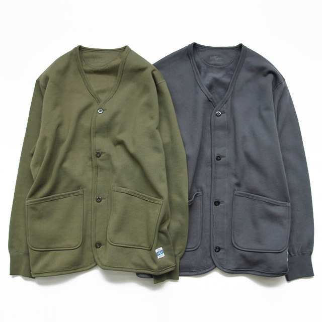 <30% OFF> Army Twill / Sweat Cardigan