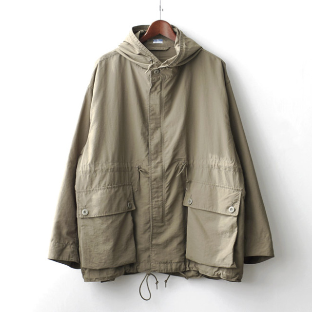 Army Twill / Nylon OX Hooded Coat - Olive
