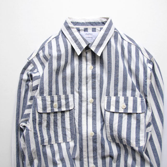 Another 20th Century / Walter's Corn-Venti Shirt - Navy Stripe