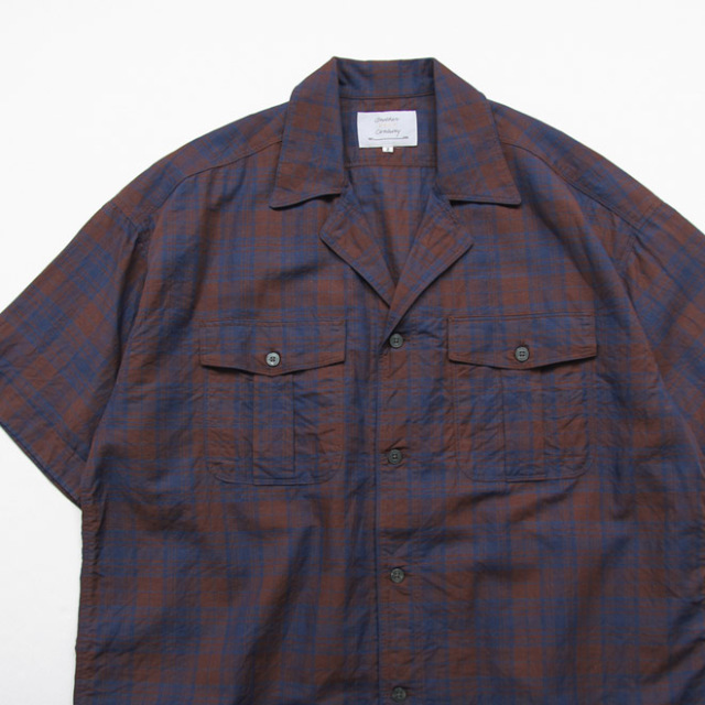 Another 20th Century / Guthrie Workers SS - Co.Li. Navy Brown Check