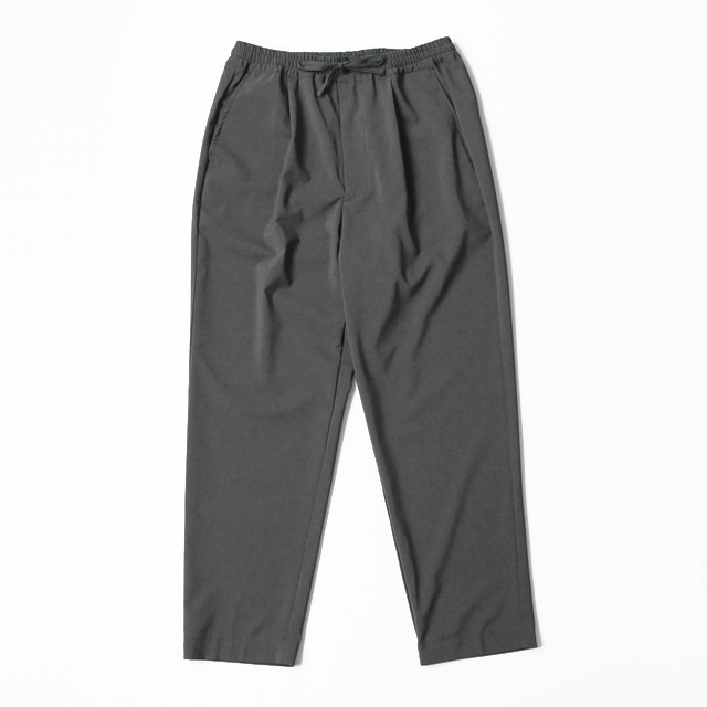 BRENA / String Easy Pants - Linen Like Popline Charcoal