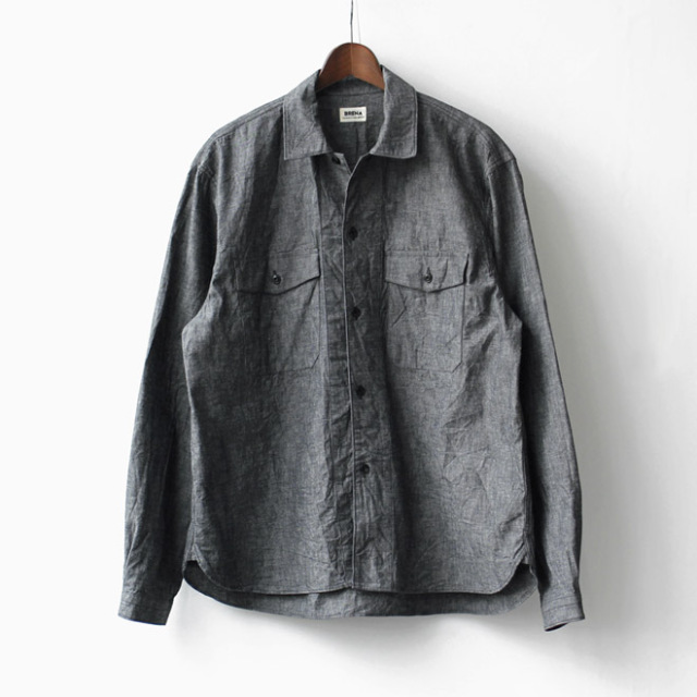 BRENA / Flap - 7.5oz Vintage French Chambray Black